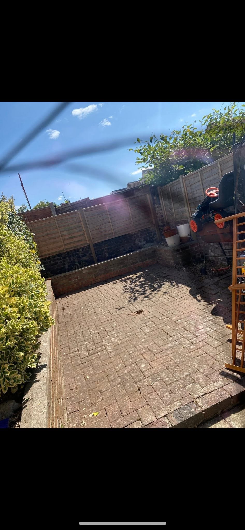 Enclosed garden patio space in Chichester